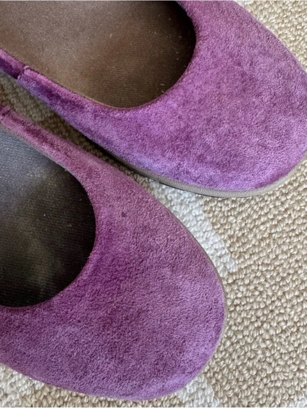 Duluth Trading Suede Ballet Flats Purple Comfort Shoes Size 8 - Picture 7 of 7